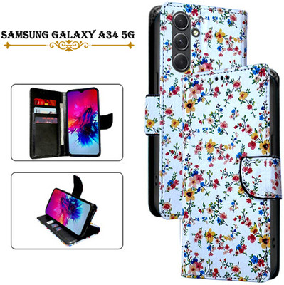 PARGO Flip Cover for Samsung Galaxy A34 5G(White, Pack of: 1)