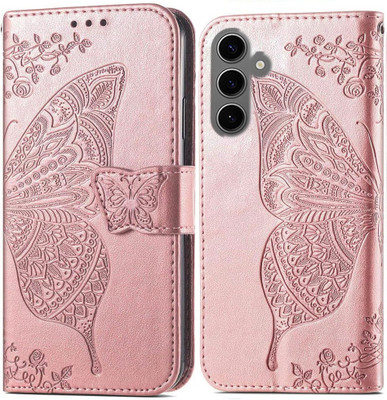 Perkie Flip Cover for SAMSUNG Galaxy F15(Pink, Dual Protection)