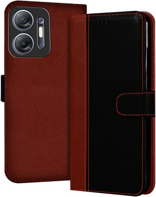 Flipkart SmartBuy Flip Cover for Infinix HOT 30, Infinix HOT 30 5G(Black, Brown, Dual Protection, Pack of: 1)