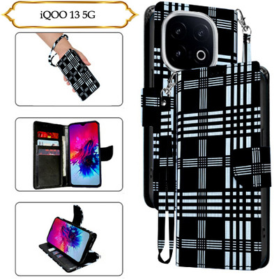 Cutemart Flip Cover for iQOO 13 5G(Black, Pack of: 1)