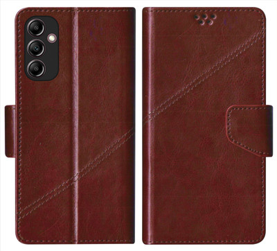 SBMS Flip Cover for SAMSUNG Galaxy F23 5G(Brown, Shock Proof, Pack of: 1)