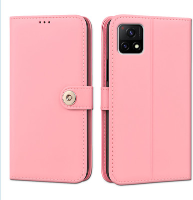 Digilett Flip Cover for vivo y72 5G(Pink, Dual Protection, Pack of: 1)