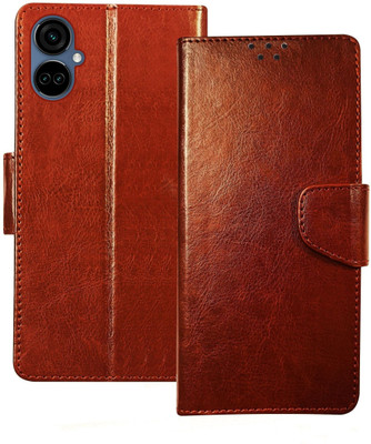 sales express Flip Cover for Tecno Camon 19(Brown, Shock Proof, Pack of: 1)
