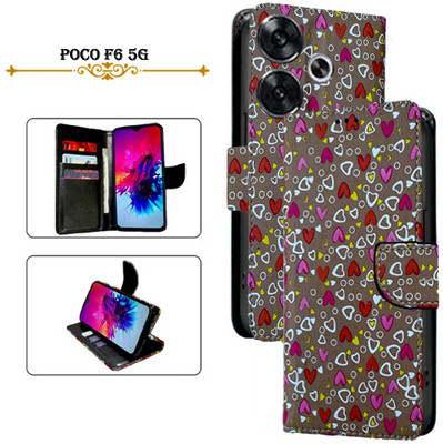 Asmart Flip Cover for Poco F6 5G(Brown, Pack of: 1)