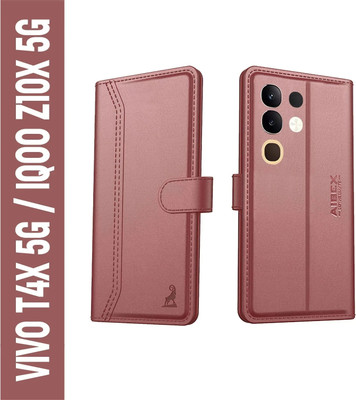 AIBEX Flip Cover for Vivo Y31 Pro 5G / Vivo T4X 5G / IQOO Z10X 5G |Premium Leather Finish | Magnetic Closure(Brown, Magnetic Case, Pack of: 1)