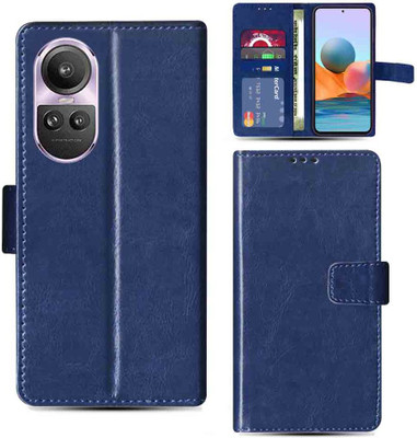 Kalua Mall Flip Cover for Oppo Reno 10 Pro 5G flip cover | Oppo CPH2525 flip cover | Blue(Blue, Magnetic Case, Pack of: 1)