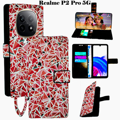 Toklot Flip Cover for Realme P2 Pro 5G(Red, Pack of: 1)