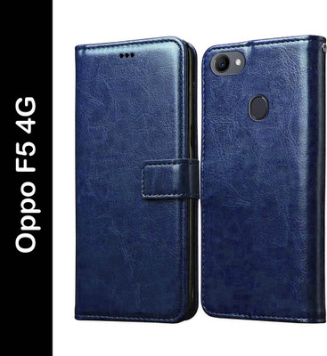 Casotec Flip Cover for Oppo F5(Blue, Pack of: 1)