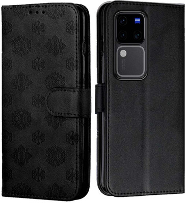 Ascensify Flip Cover for Vivo V30 Pro 5G(Black, Cases with Holder, Pack of: 1)
