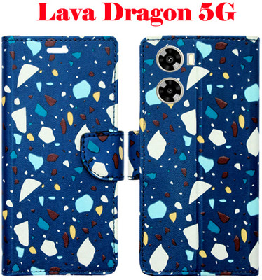 Toklot Flip Cover for Lava Dragon 5G(Blue, Pack of: 1)