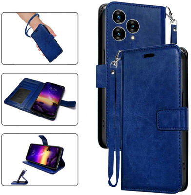 Cutemart Flip Cover for Lava Blaze Curve 5G(Blue, Pack of: 1)