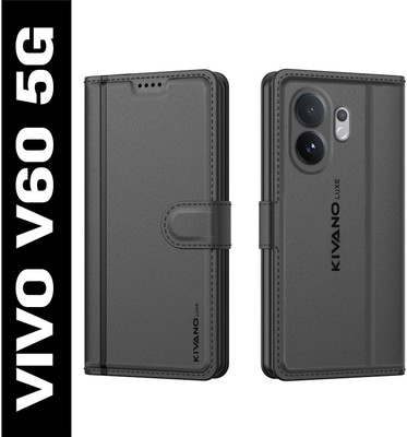 KIVANO LUXE Flip Cover for Vivo T4 Pro 5G / Vivo V60 5G(Black, Magnetic Case, Pack of: 1)