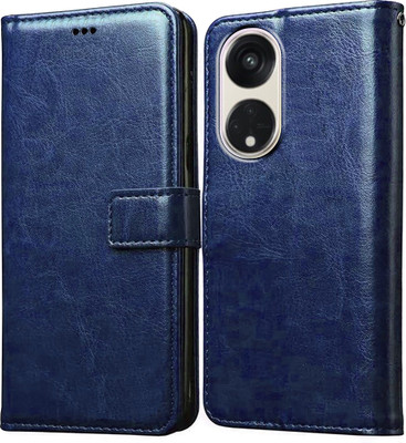 Casotec Flip Cover for Oppo Reno8T 5G(Blue, Pack of: 1)