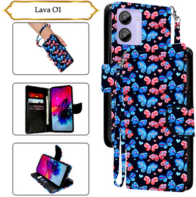 PARGO Flip Cover for Lava O1(Black, Pack of: 1)