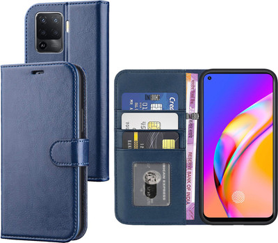 Unirock Flip Cover for OPPO F19 Pro(Blue, Dual Protection, Pack of: 1)