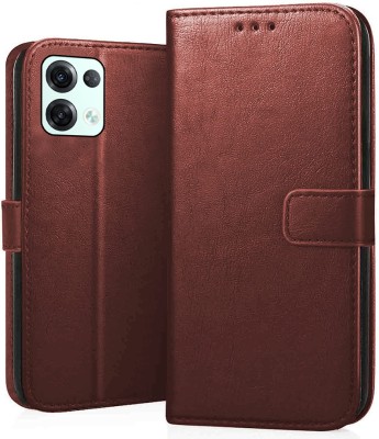 MobileMantra Flip Cover for Oppo Reno 8 Pro 5G | Leather Finish | Inside TPU with Card Pockets | Back Cover |(Brown, Shock Proof, Pack of: 1)