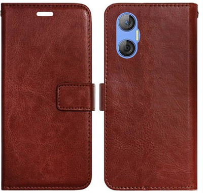 Realgo Flip Cover for Tecno Pova Neo 5G(Brown, Pack of: 1)
