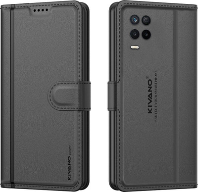 KIVANO LUXE Flip Cover for Realme 9 5G / Realme 8 5G / Realme 8S 5G / Realme Narzo 30 5G(Black, Magnetic Case, Pack of: 1)