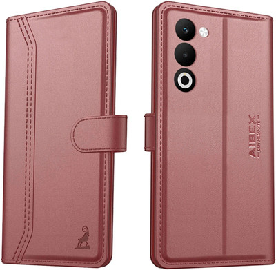 AIBEX Flip Cover for Oppo K13X 5G / Oppo A5 5G|Premium Leather Finish | Magnetic Closure|Kickstand Feature(Brown, Magnetic Case, Pack of: 1)