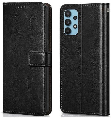 AKSP Flip Cover for Samsung Galaxy A23 (4G) Leather Finish(Black, Magnetic Case, Pack of: 1)