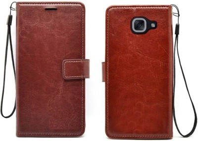 Casesily Flip Cover for Samsung Galaxy J7 Prime Leather Wallet Case(Brown, Cases with Holder, Pack of: 1)