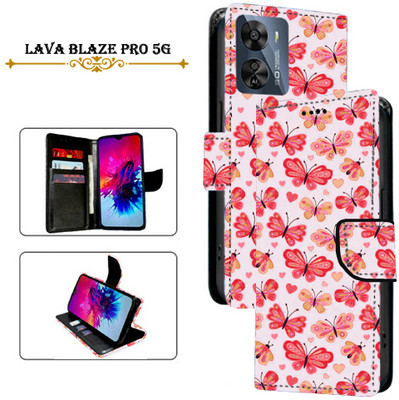 PARGO Flip Cover for Lava Blaze Pro 5G(Red, Pack of: 1)