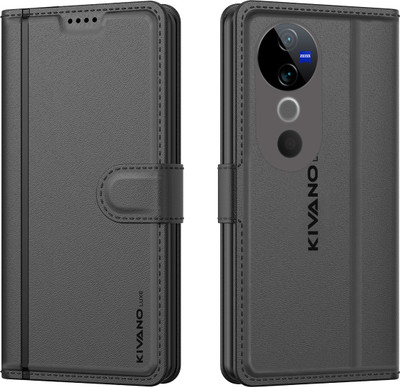 KIVANO LUXE Flip Cover for Vivo T3 Ultra 5G / Vivo V40 5G / Vivo V40 Pro 5G(Black, Magnetic Case, Pack of: 1)