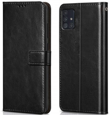 AKSP Flip Cover for Samsung Galaxy M31S Leather Finish(Black, Magnetic Case, Pack of: 1)