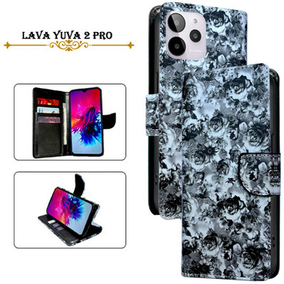 PARGO Flip Cover for Lava Yuva 2 Pro(Black, Pack of: 1)