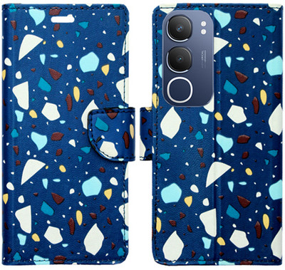Toklot Flip Cover for Vivo Y19s 5G(Blue, Pack of: 1)