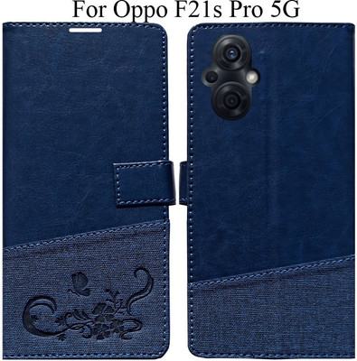 MAXSHAD Flip Cover for Oppo F21s Pro 5G(Blue, Magnetic Case)