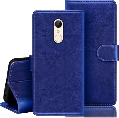 Juberous Flip Cover for Mi Redmi Note 5(Blue, Grip Case, Pack of: 1)