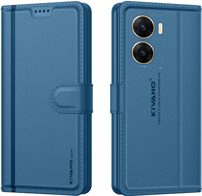 KIVANO LUXE Flip Cover for Vivo V29E 5G(Blue, Card Holder, Pack of: 1)