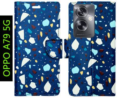 Toklot Flip Cover for OPPO A79 5G(Blue, Pack of: 1)