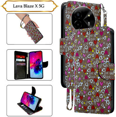 Asmart Flip Cover for Lava Blaze X 5G(Brown, Pack of: 1)