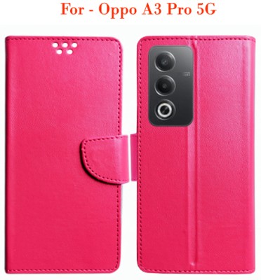 Toklot Flip Cover for Oppo A3 Pro 5G(Pink)