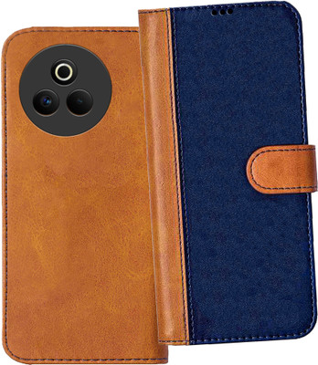Knotyy Flip Cover for RealMe P3 Pro 5G(Blue, Brown, Dual Protection, Pack of: 1)