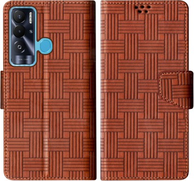 korumacase Flip Cover for Tecno Pova Neo 4G(Brown, Shock Proof, Pack of: 1)