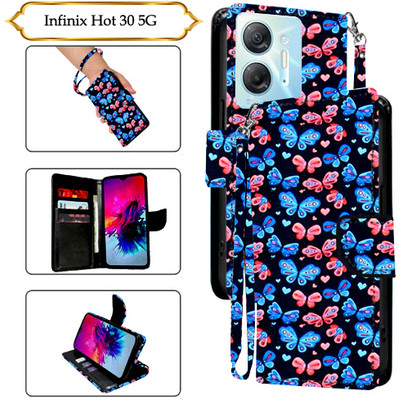 PARGO Flip Cover for Infinix Hot 30 5G(Black, Pack of: 1)