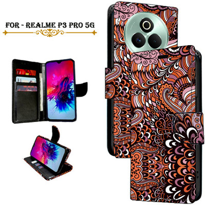 Vacko Flip Cover for Realme P3 Pro 5G(Brown, Pack of: 1)