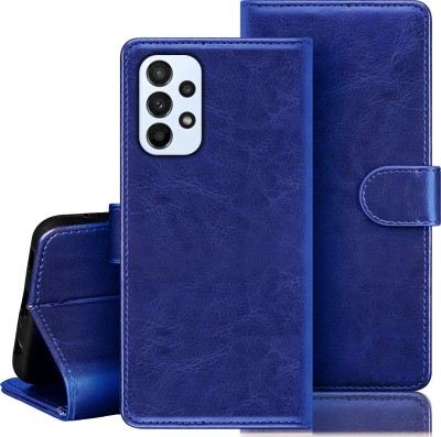 Roxel Flip Cover for Samsung A23 5G(Blue, Dual Protection, Pack of: 1)