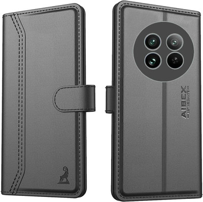 AIBEX Flip Cover for Poco M7 5G / Redmi 14C 5G / Redmi A4 5G / Poco C75 5G |Premium Leather Finish | Magnetic(Black, Magnetic Case, Pack of: 1)