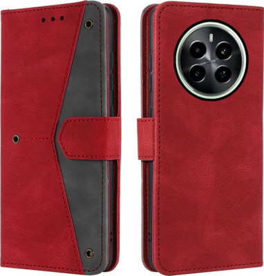 Aarov Flip Cover for Realme P1 5G, Realme 12 Plus, Realme Narzo 70 5G, Realme Narzo 70 Pro 5G(Red, Dual Protection, Pack of: 1)