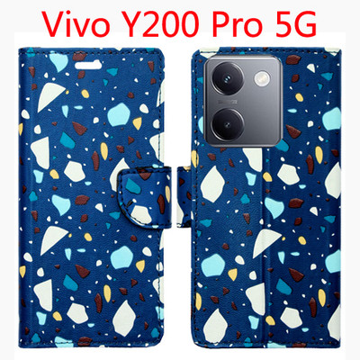 Toklot Flip Cover for Vivo Y200 Pro 5G(Blue, Pack of: 1)