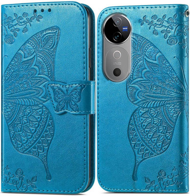 Clickcase Flip Cover for vivo V40 Pro 5G(Blue, Dual Protection)