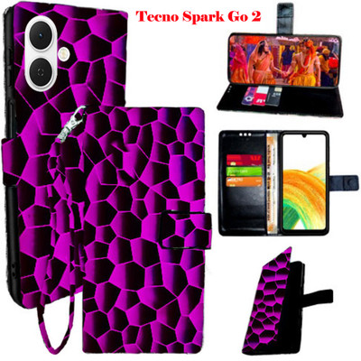 Shanno Enterprises Flip Cover for Tecno Spark Go 2(Black, Pack of: 1)