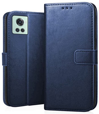 TIRUPATI Flip Cover for OnePlus 10R 5G, Premium Segment Exclusive Back Cover(Blue, Dual Protection, Pack of: 1)