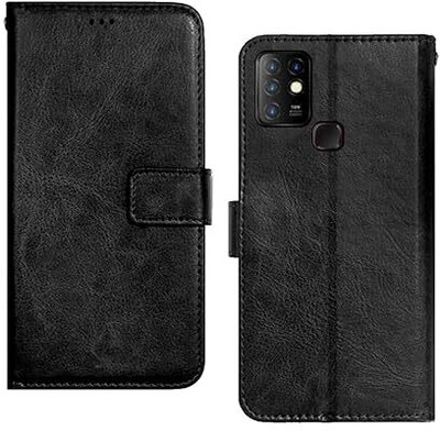 Pedic Flip Cover for Tecno Pova infinix Hot 10 infinix Hot 10s(Black, Shock Proof, Pack of: 1)