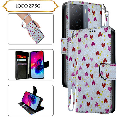 Asmart Flip Cover for iQOO Z7 5G(White, Pack of: 1)