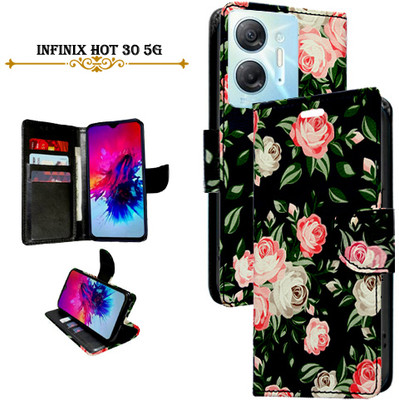 PARGO Flip Cover for Infinix Hot 30 5G(Black, Pack of: 1)